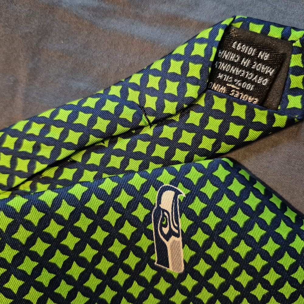 100% Silk NFL Seahawks Tie